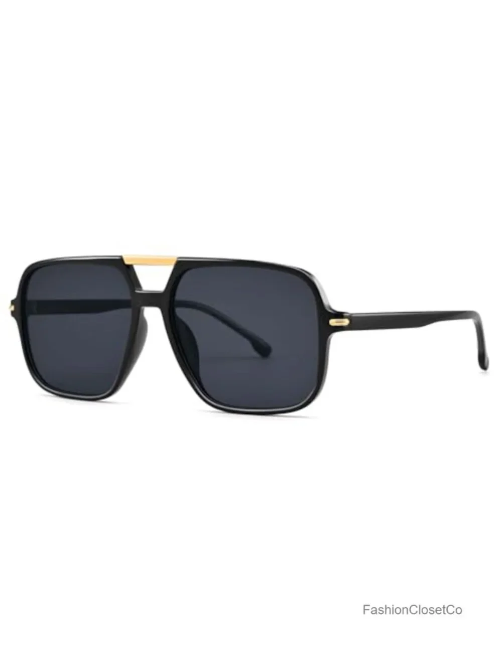 Oversized Retro Aviator Sunglasses UV400 Square Frame Unisex Lightweight